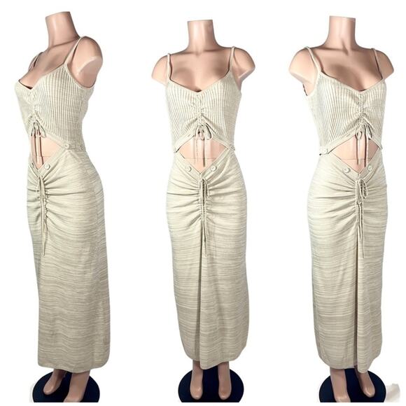 Christopher Esber Ruched Disconnect Cami Maxi Dress SZ L $700 - Picture 5 of 9